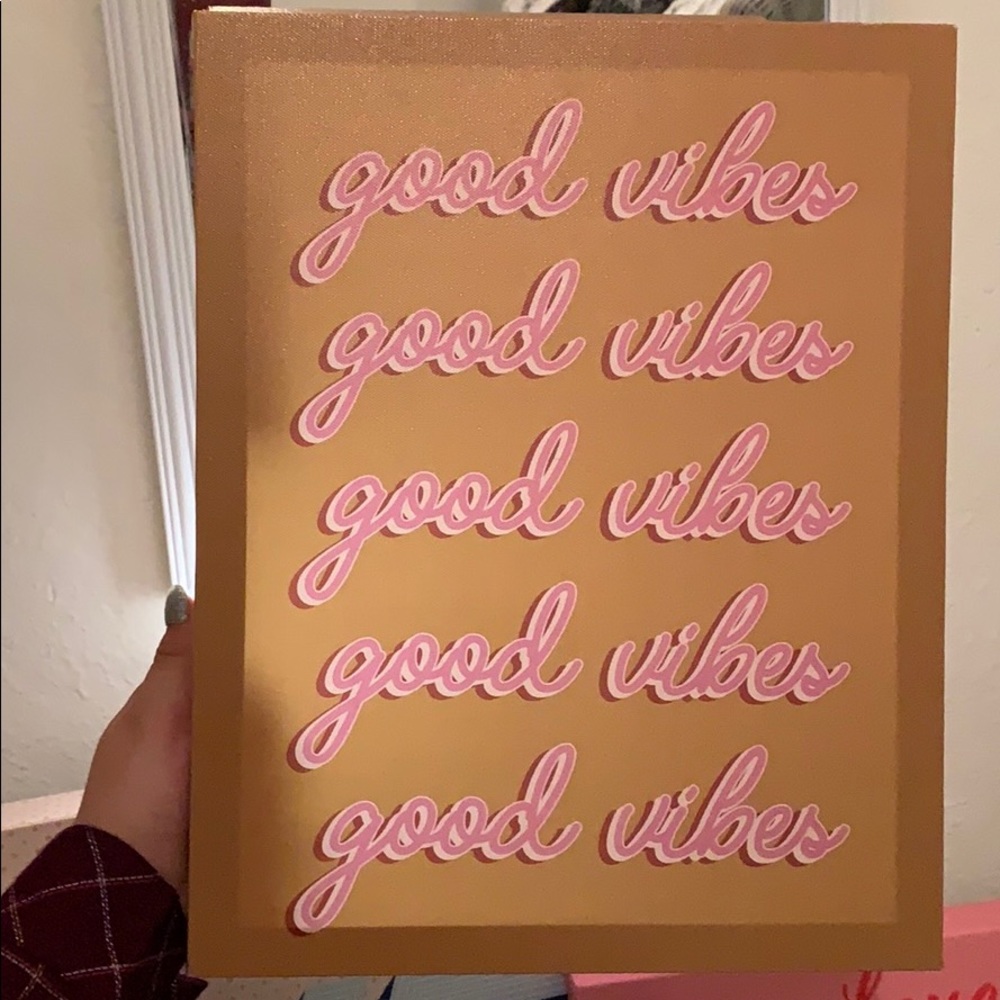 Cute gold wall canvas